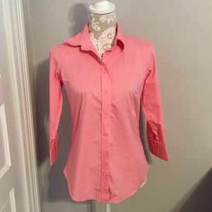 Shirt Lady Hathaway Pink Small S Button Down Top